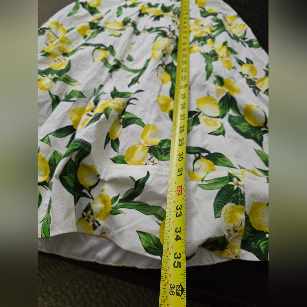 Avec Les Filles White and Yellow Lemon-Print Midi Dress - Picture 12 of 16